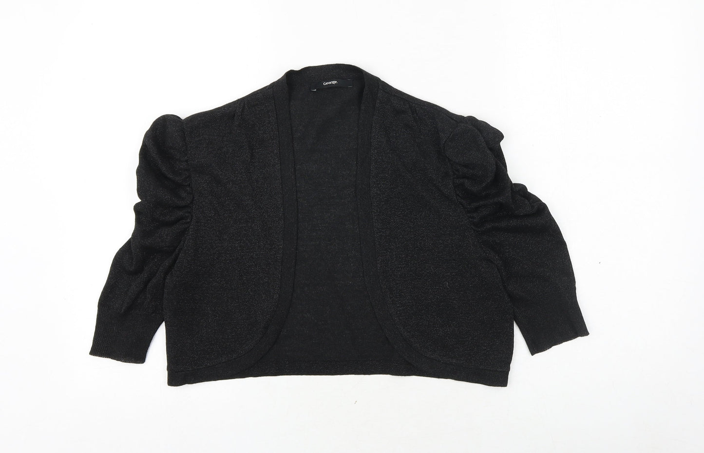 George Womens Grey V-Neck Viscose Shrug Jumper Size 10