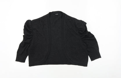 George Womens Grey V-Neck Viscose Shrug Jumper Size 10