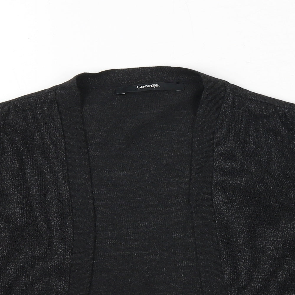 George Womens Grey V-Neck Viscose Shrug Jumper Size 10