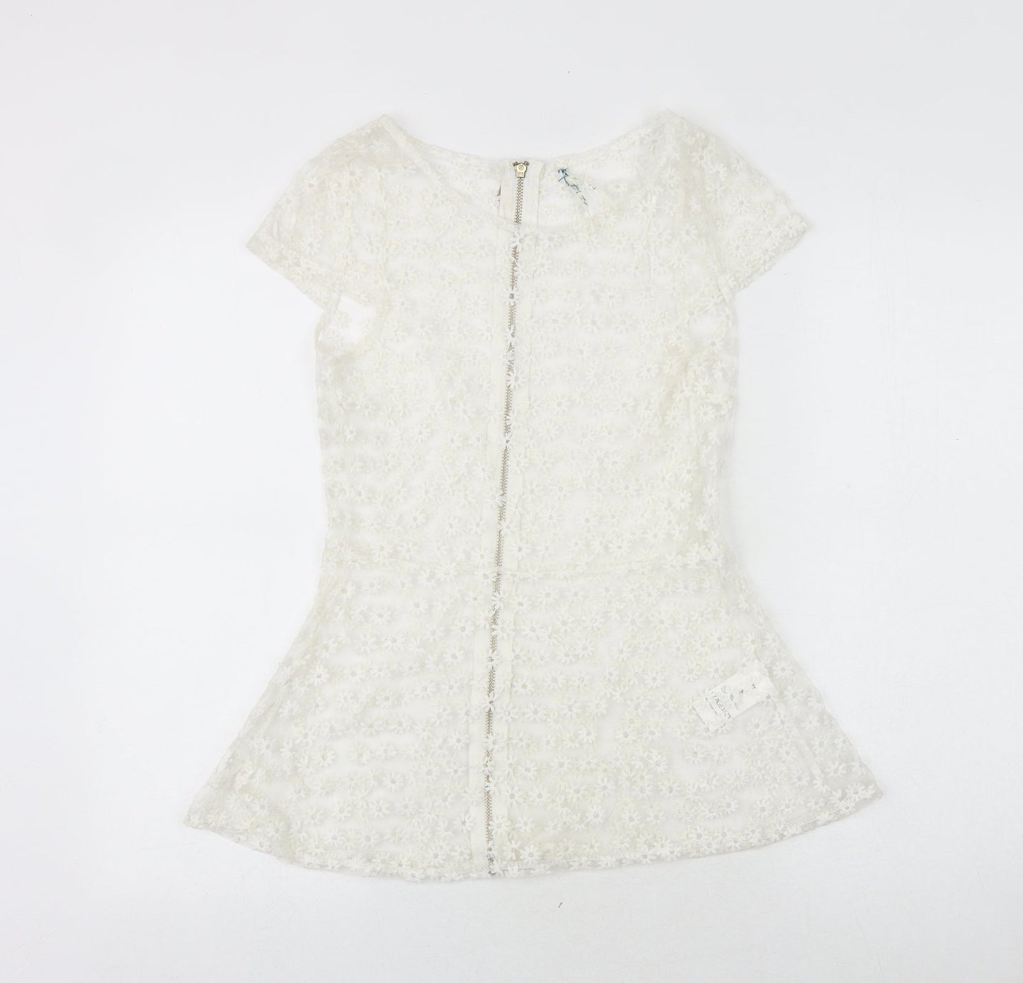 Womens UK Size S Preworn White Basic Blouse