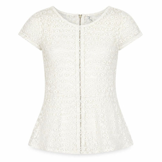 Womens UK Size S Preworn White Basic Blouse