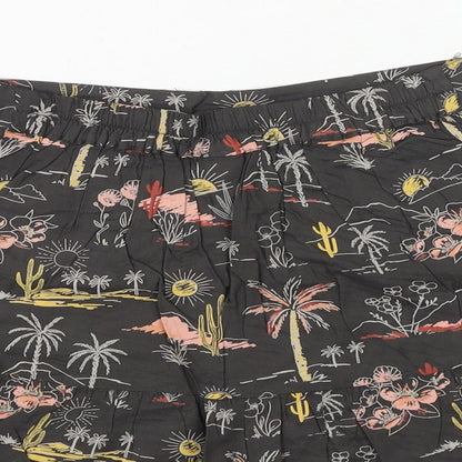 TU Girls Grey Geometric Viscose A-Line Skirt Size 3 Years Regular Pull On