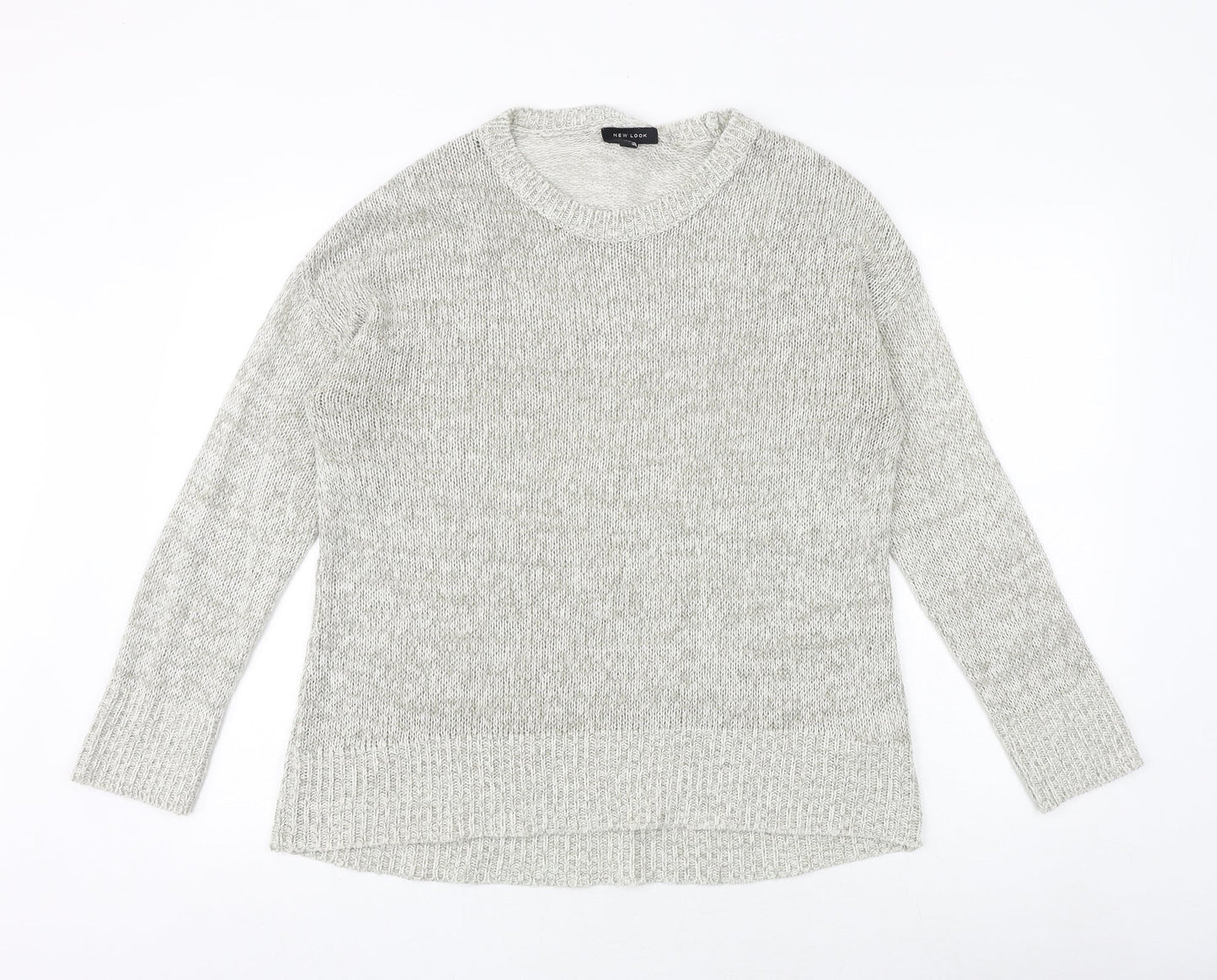 Womens UK Size L New Look Grey Pullover Jumper