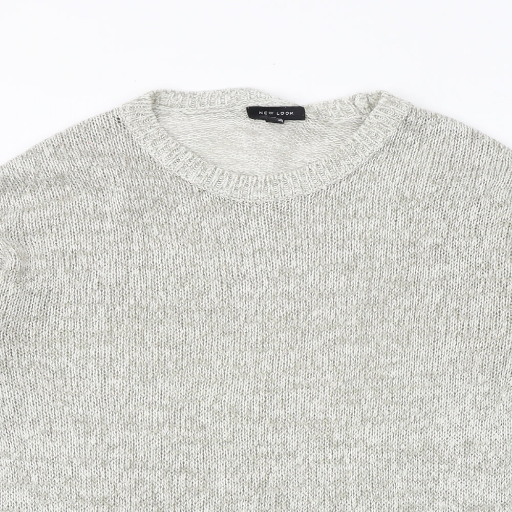 Womens UK Size L New Look Grey Pullover Jumper