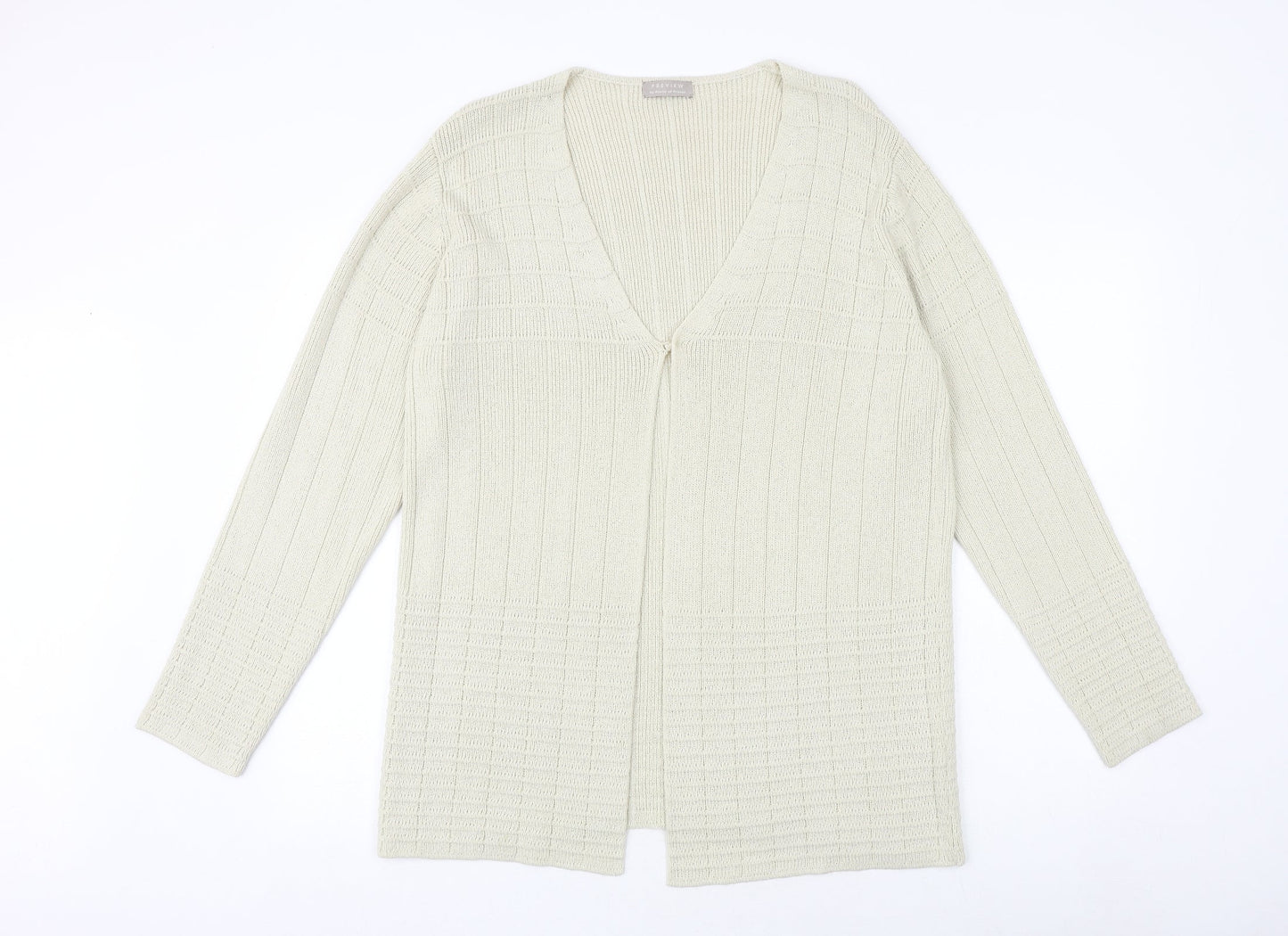 Womens UK Size M House of Fraser Beige Cardigan Jumper