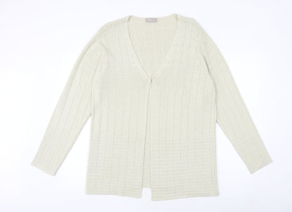 Womens UK Size M House of Fraser Beige Cardigan Jumper
