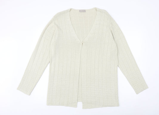 Womens UK Size M House of Fraser Beige Cardigan Jumper