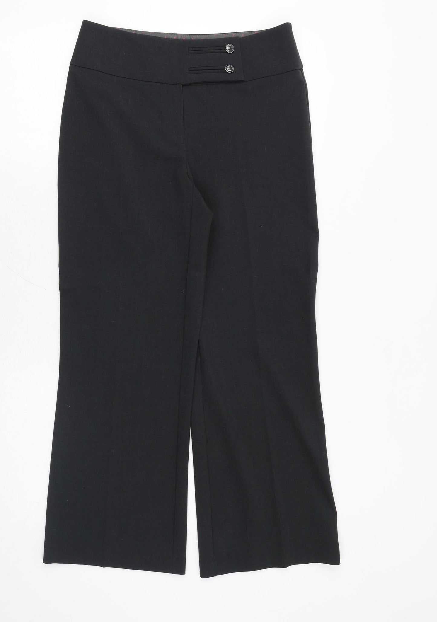 Womens UK Size 8 Marks and Spencer Regular Fit Dress Pants Grey Trousers