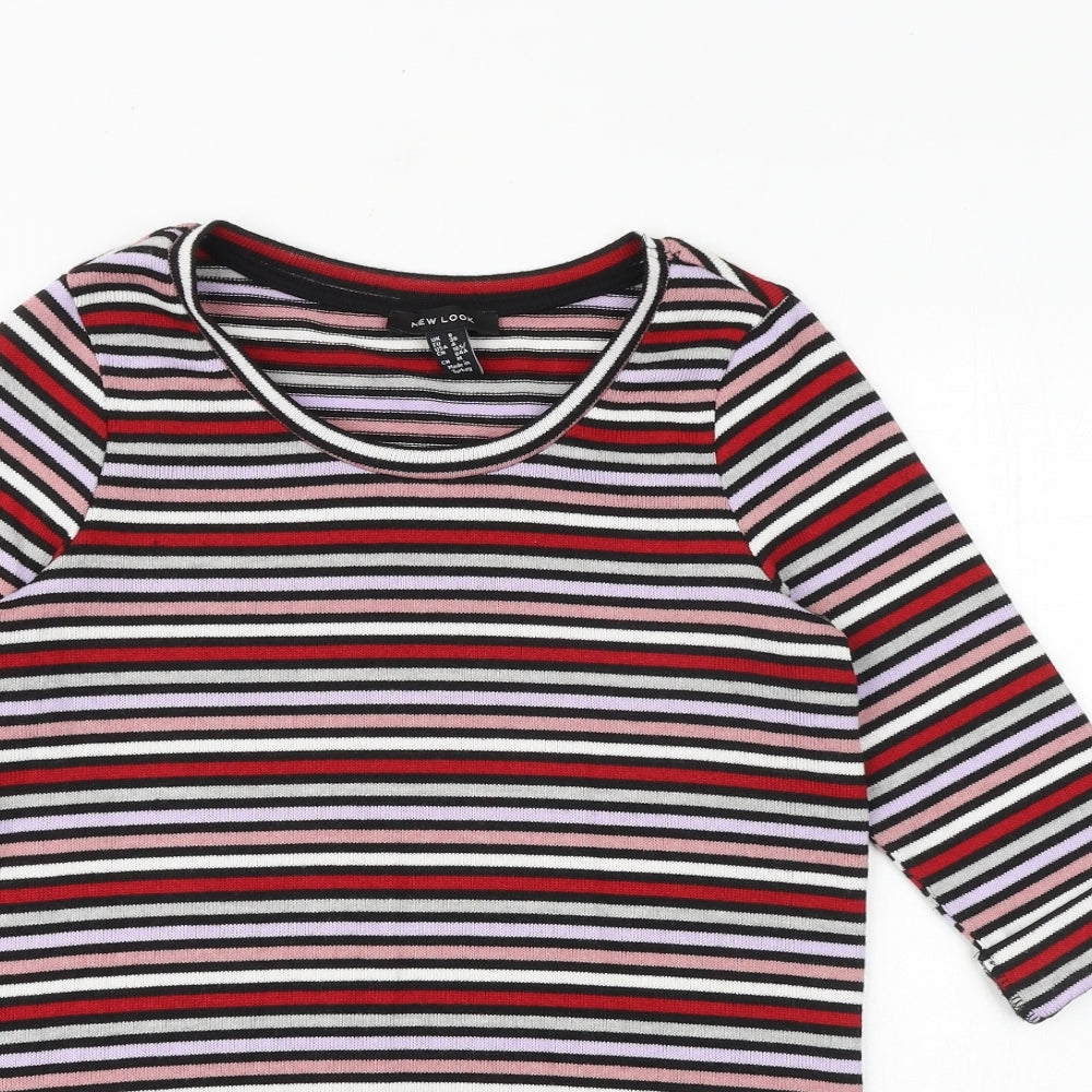 Womens UK Size 8 New Look Multicoloured Basic Blouse