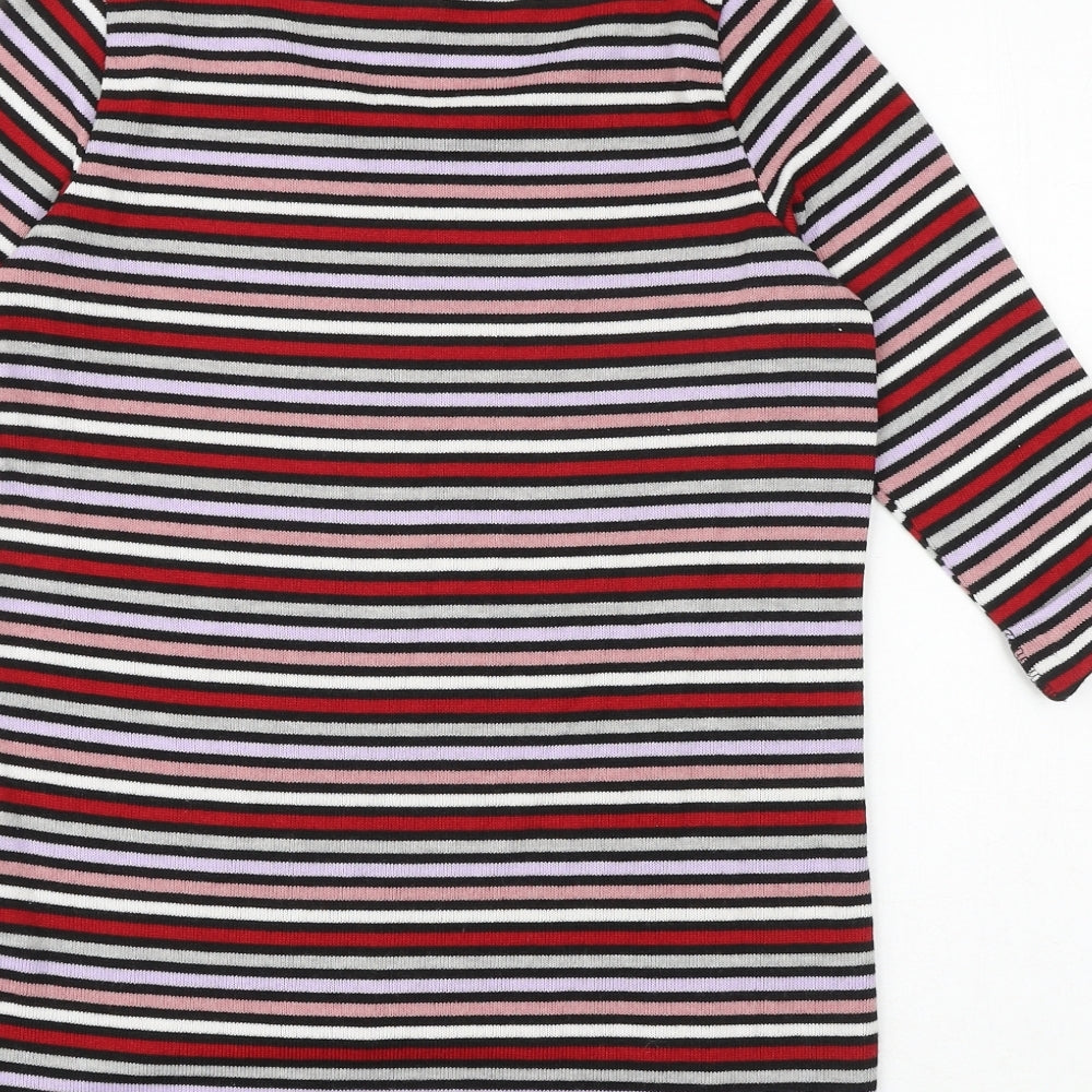 Womens UK Size 8 New Look Multicoloured Basic Blouse