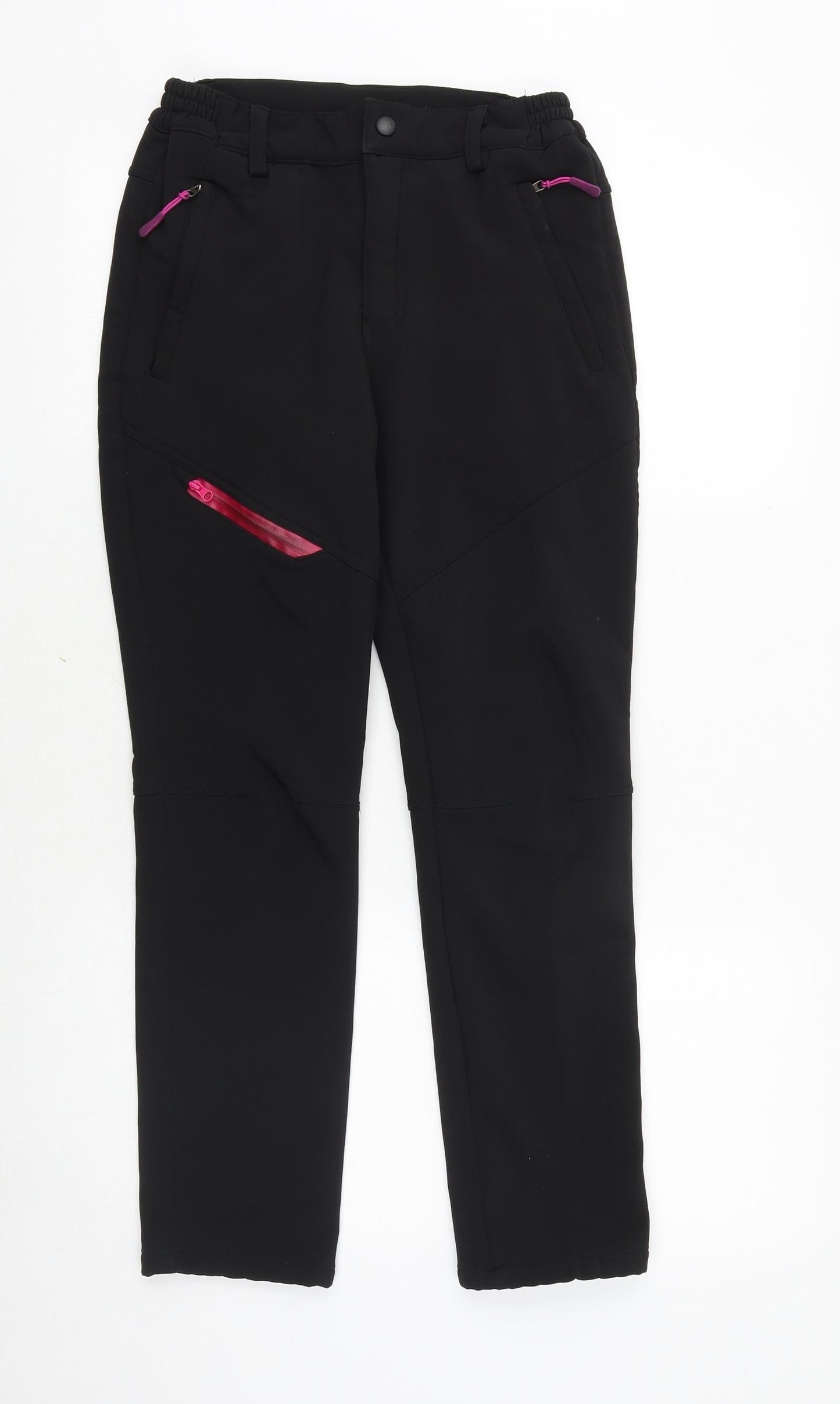 Womens UK Size M Preworn Regular Fit  Black Trousers