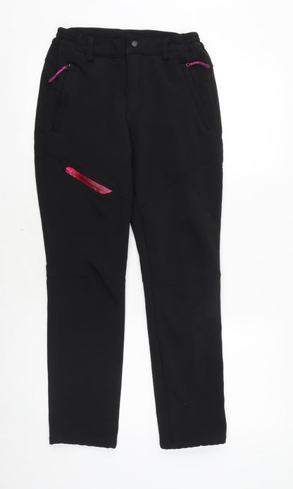 Womens UK Size M Preworn Regular Fit  Black Trousers
