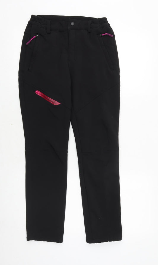 Womens UK Size M Preworn Regular Fit  Black Trousers
