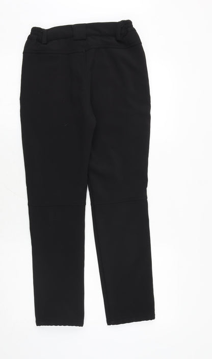 Womens UK Size M Preworn Regular Fit  Black Trousers