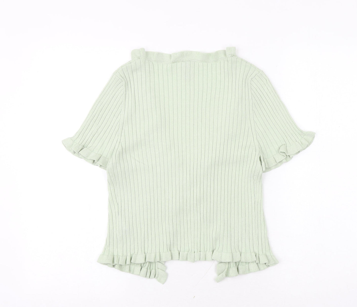 Womens UK Size M H&M Green Cardigan Jumper