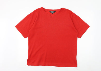 Womens UK Size S Paramour Red Basic T-Shirt
