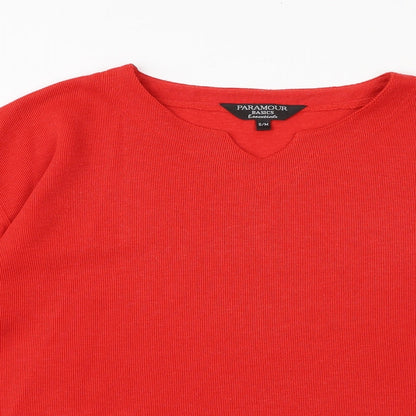 Womens UK Size S Paramour Red Basic T-Shirt