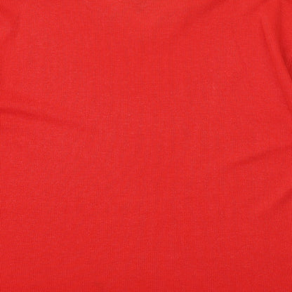 Womens UK Size S Paramour Red Basic T-Shirt