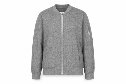 H&M Boys Grey Jacket Size 10-11 Years Zip - Boston