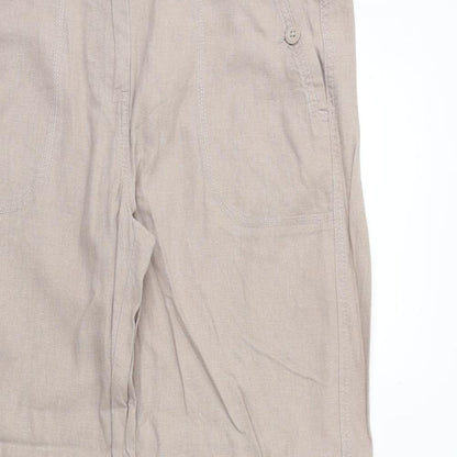 Womens UK Size 10 Marks and Spencer Regular Fit  Beige Trousers