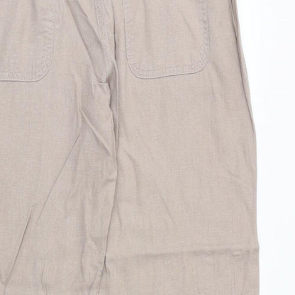 Womens UK Size 10 Marks and Spencer Regular Fit  Beige Trousers