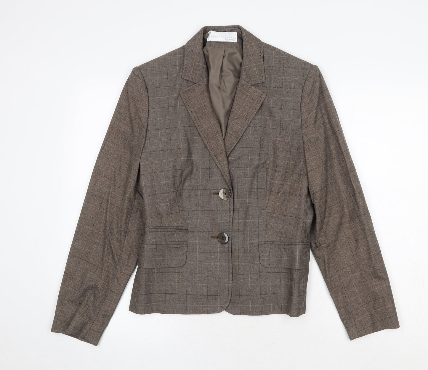 Womens UK Size 14 AMARANTO Regular Brown Suit Jacket