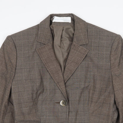 Womens UK Size 14 AMARANTO Regular Brown Suit Jacket
