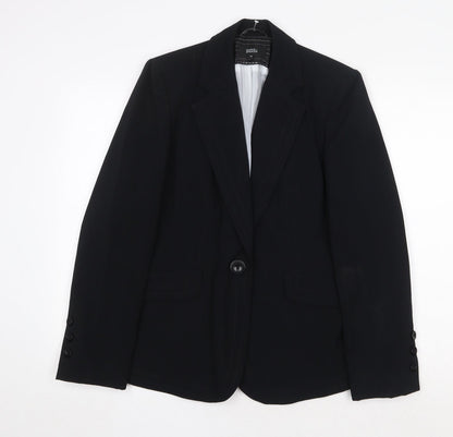 Marks and Spencer Womens Black Polyester Jacket Suit Jacket Size 12