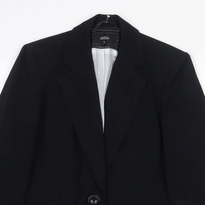 Marks and Spencer Womens Black Polyester Jacket Suit Jacket Size 12