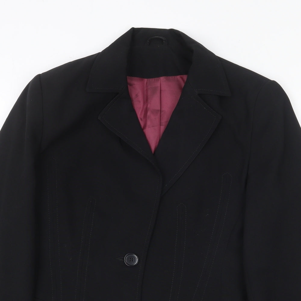 New Look Womens Black Polyester Jacket Suit Jacket Size 12