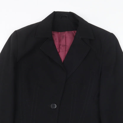 New Look Womens Black Polyester Jacket Suit Jacket Size 12
