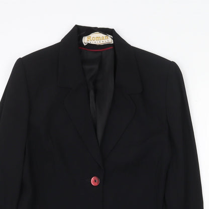 Roman Originals Womens Black Polyester Jacket Suit Jacket Size 14