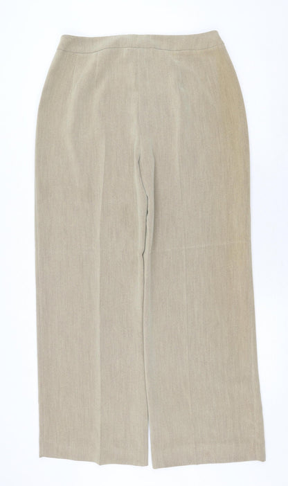 Womens UK Size 14 Alex & Co Regular Fit  Beige Trousers