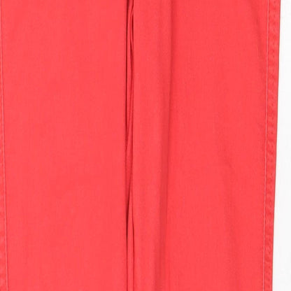 ASOS Womens Red Cotton Skinny Jeans Size 28 in Regular Zip