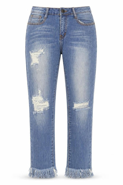 Machine Womens Blue Cotton Straight Jeans Size 30 in Regular Zip