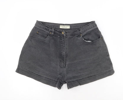 Denim Clothing Company Womens Grey Cotton Mom Shorts Size 30 in Regular Zip