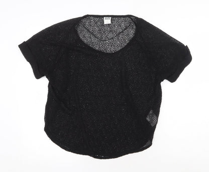 Womens UK Size S Vera Moda Black Basic T-Shirt