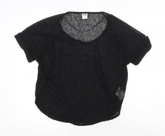 Womens UK Size S Vera Moda Black Basic T-Shirt