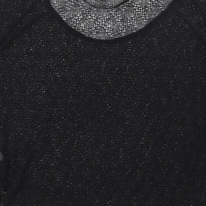 Womens UK Size S Vera Moda Black Basic T-Shirt