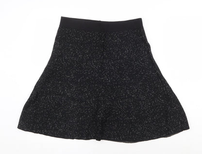 Cynthia Rowley Womens Black Geometric Cotton Swing Skirt Size M