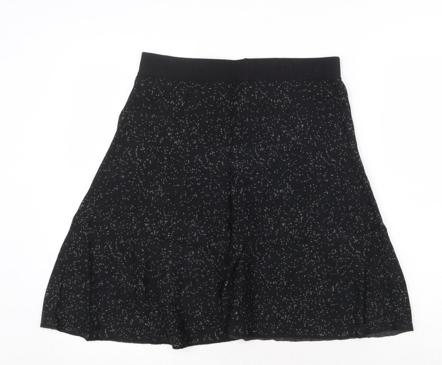 Cynthia Rowley Womens Black Geometric Cotton Swing Skirt Size M
