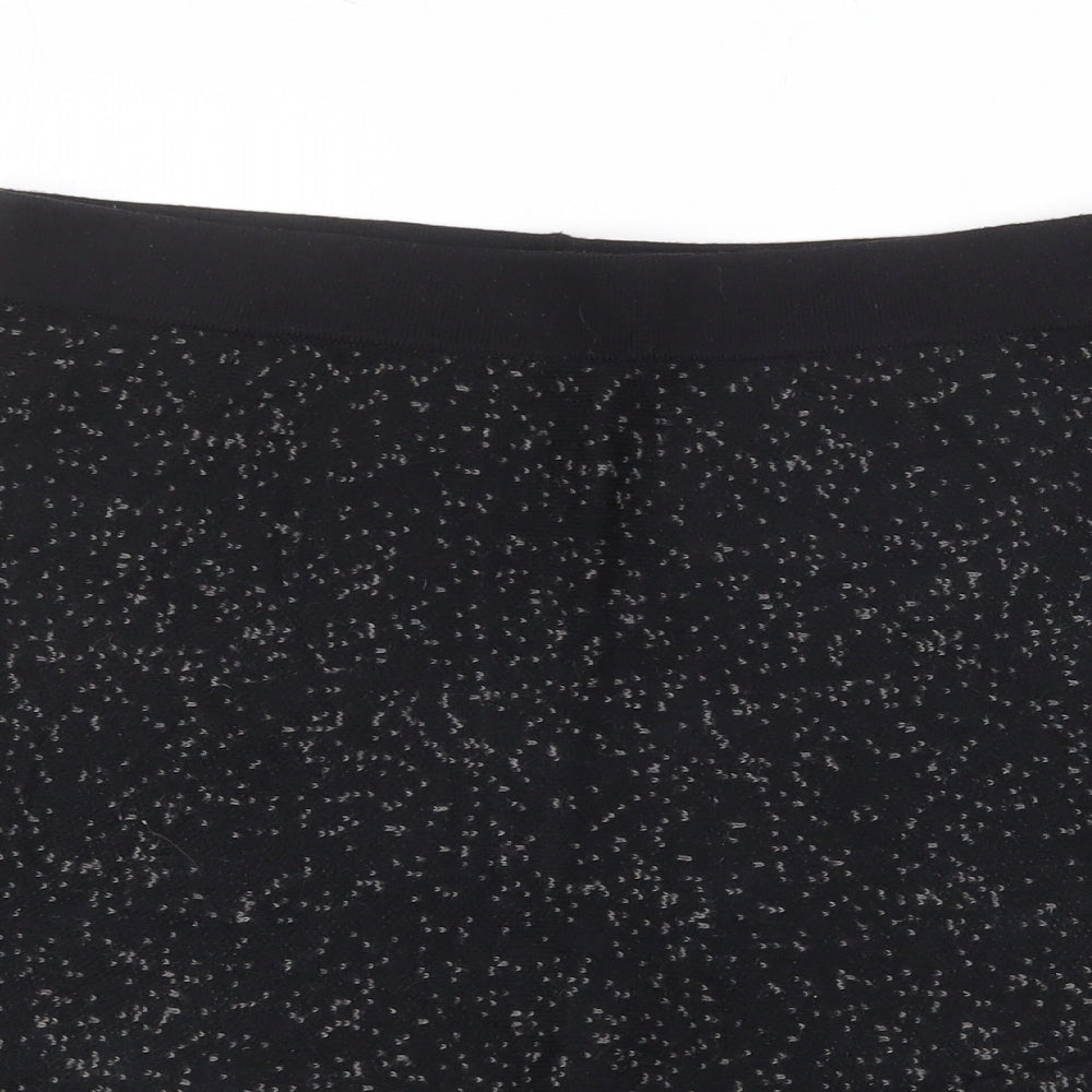 Cynthia Rowley Womens Black Geometric Cotton Swing Skirt Size M