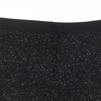 Cynthia Rowley Womens Black Geometric Cotton Swing Skirt Size M