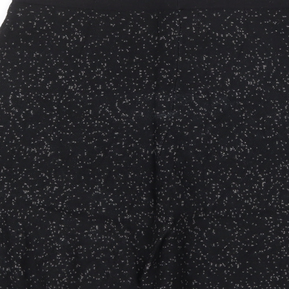 Cynthia Rowley Womens Black Geometric Cotton Swing Skirt Size M