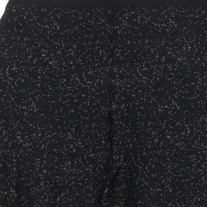 Cynthia Rowley Womens Black Geometric Cotton Swing Skirt Size M