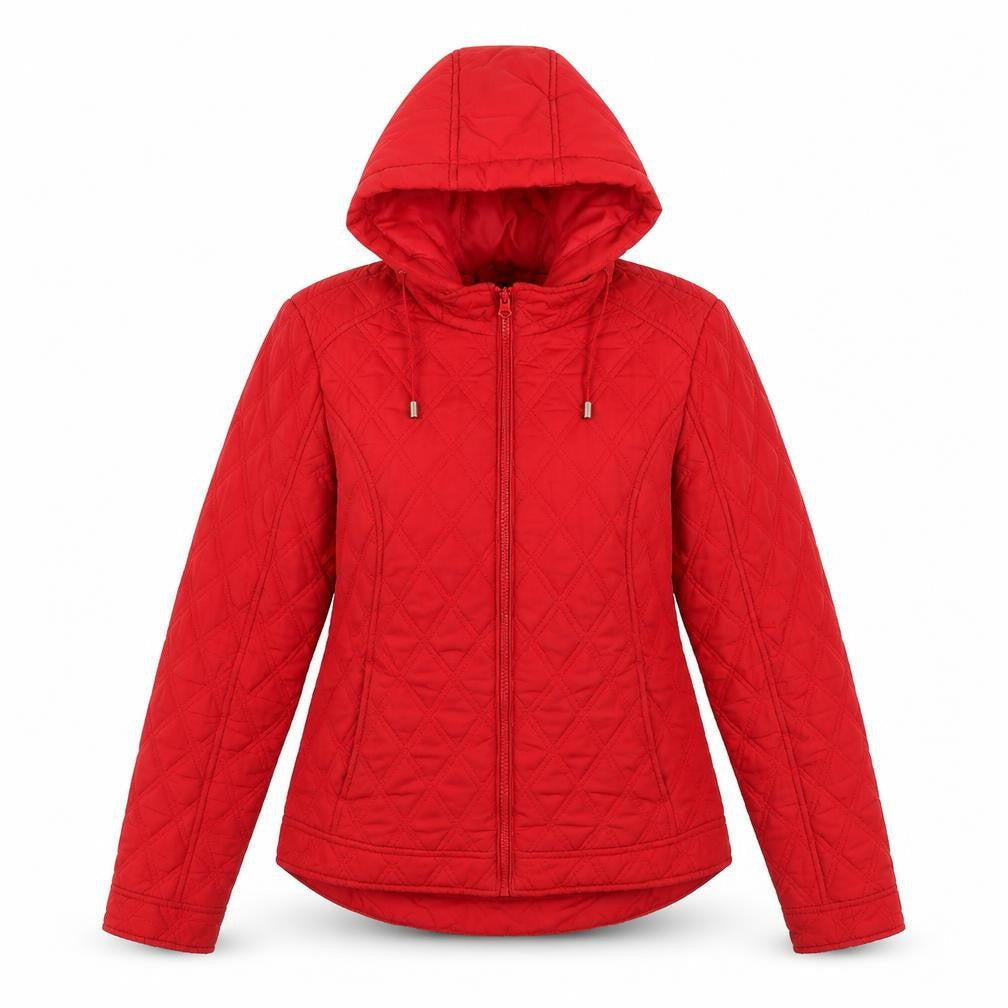 Womens UK Size 10 George Red Quilted Coat