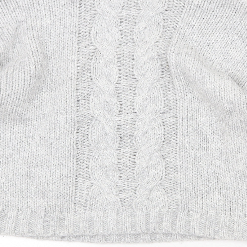 George Womens Grey Round Neck Polyamide Pullover Jumper Size 10