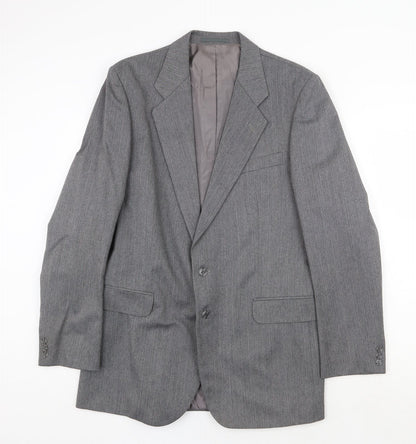 St Michael Mens Grey Wool Jacket Suit Jacket Size 40 Regular