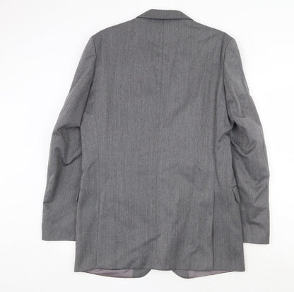 St Michael Mens Grey Wool Jacket Suit Jacket Size 40 Regular