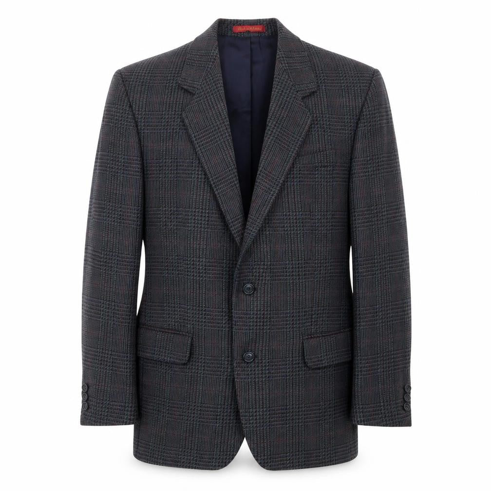 Debenhams & Freebody Mens Blue Plaid Wool Jacket Suit Jacket Size 40 Regular